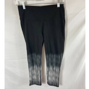 Athleta Charutanga Cropped Black Ombré Leggings size Small